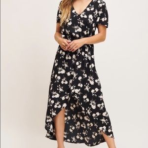 Dynamite Floral Wrap Maxi Dress High/Low - w/ tags